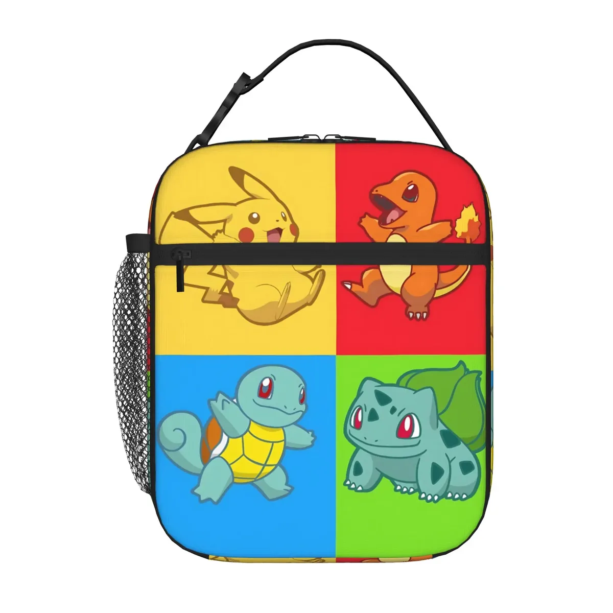 sac de rangement avec fermeture à glissière, 1 pièce, pochette pokemon, boîte à lunch scolaire, réutilisable pour sac à lunch