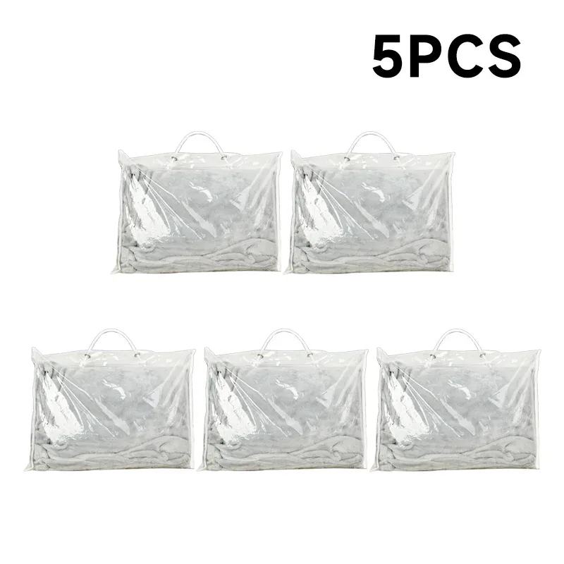 sacs d'emballage en pvc transparent, couverture de literie portable, emballage de vêtements, sac de rangement pour taies