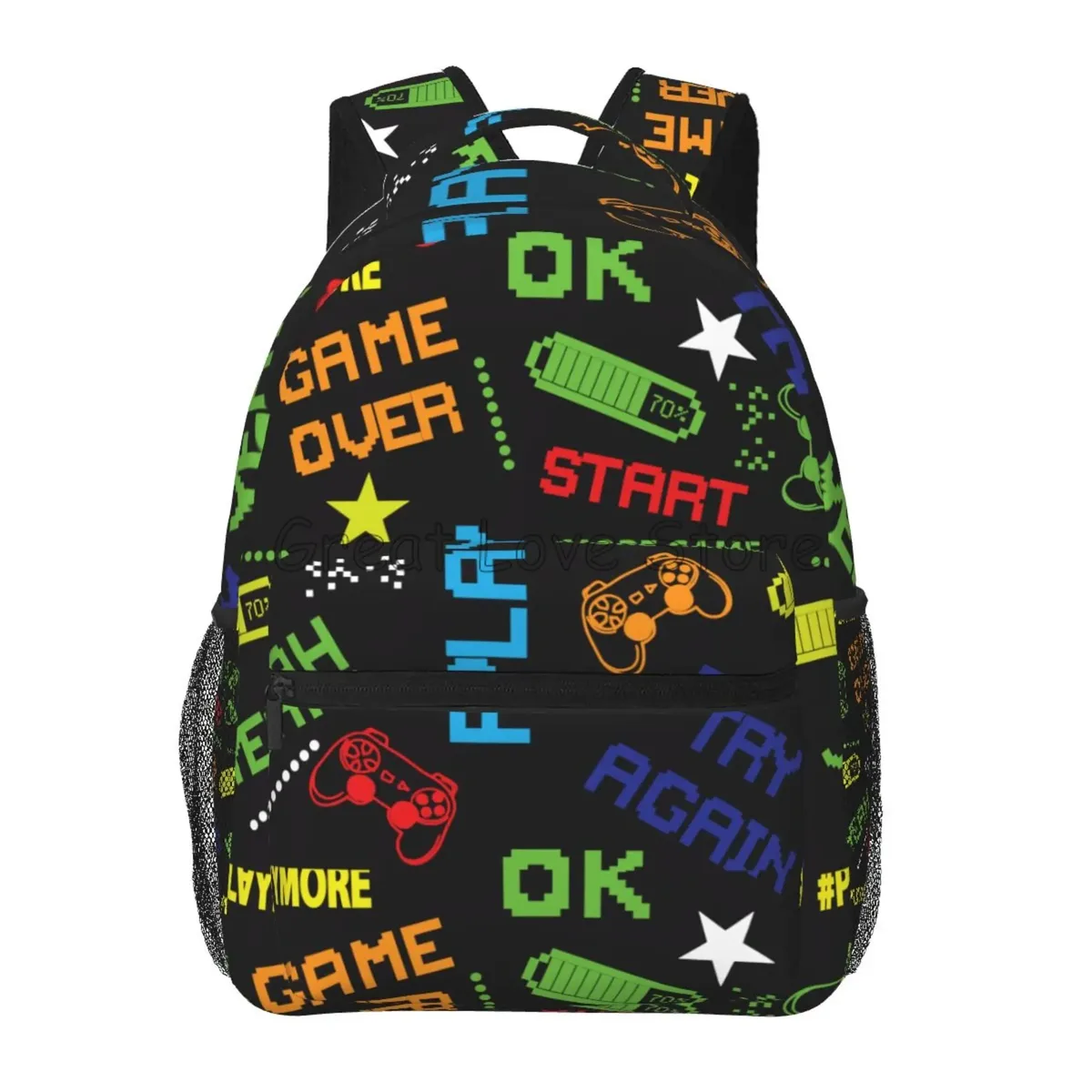 contrôleur de jeu vidéo sacs à dos d'ordinateur portable pour garçons filles durable école ordinateur bookbag unisexe voyage randonnée camping sac à dos