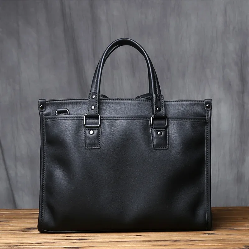 nzpj – mallette en cuir véritable pour hommes, sac à main en cuir de vachette naturelle, sac d'affaires décontracté, sac à bandoulière pour ordinateur portable 16 pouces