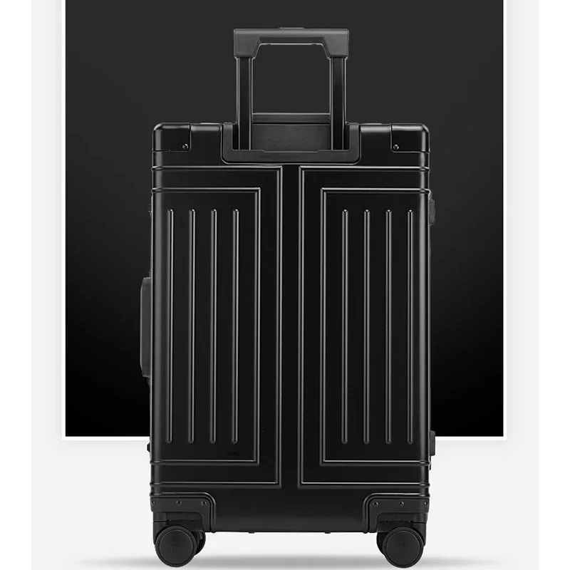 valise à roulettes en aluminium 100% de 20, 24, 26, 28, 30 pouces, valise de cabine imperméable en métal, valise de voyage en aluminium avec roulettes