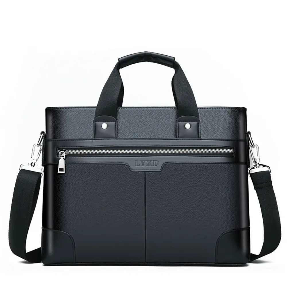 porte-documents en cuir pu grande capacité, fermeture éclair en tissu oxford, sac pour documents professionnels, organisateur de papiers multifonctionnel
