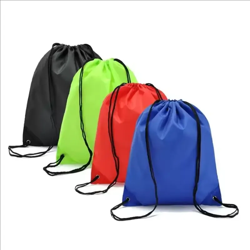 Sac de sport pliable imperméable avec poche, sac à dos de fitness à cordon, sac de randonnée, camping, natation, pour hommes et femmes