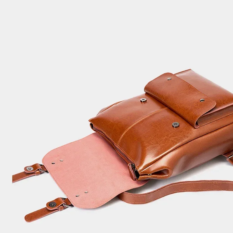 sac à dos en cuir véritable 2026, style rétro, pour adolescentes, grand sac à bandoulière en cuir de vachette, sacs à dos de voyage pour femmes, sacoche pour ordinateur