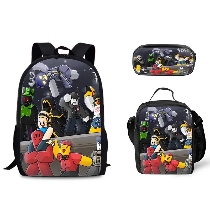 3 pièces ensemble forsaken gubby sac à dos pour les étudiants livre sac luch sac étui pécial forsaken gubby sac à bandoulière enfants cadeaux de noël
