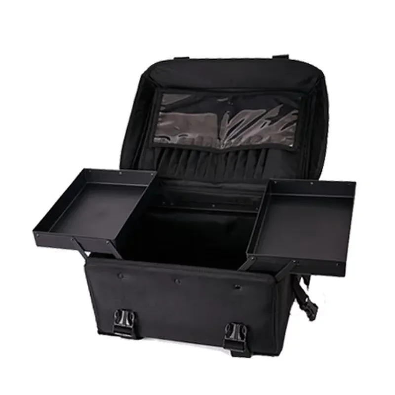 klqdzms – trousse à cosmétiques professionnelle pour femme, en tissu oxford, trousse de beauté et de manucure, chariot de grande capacité avec roulettes, sac à bagages