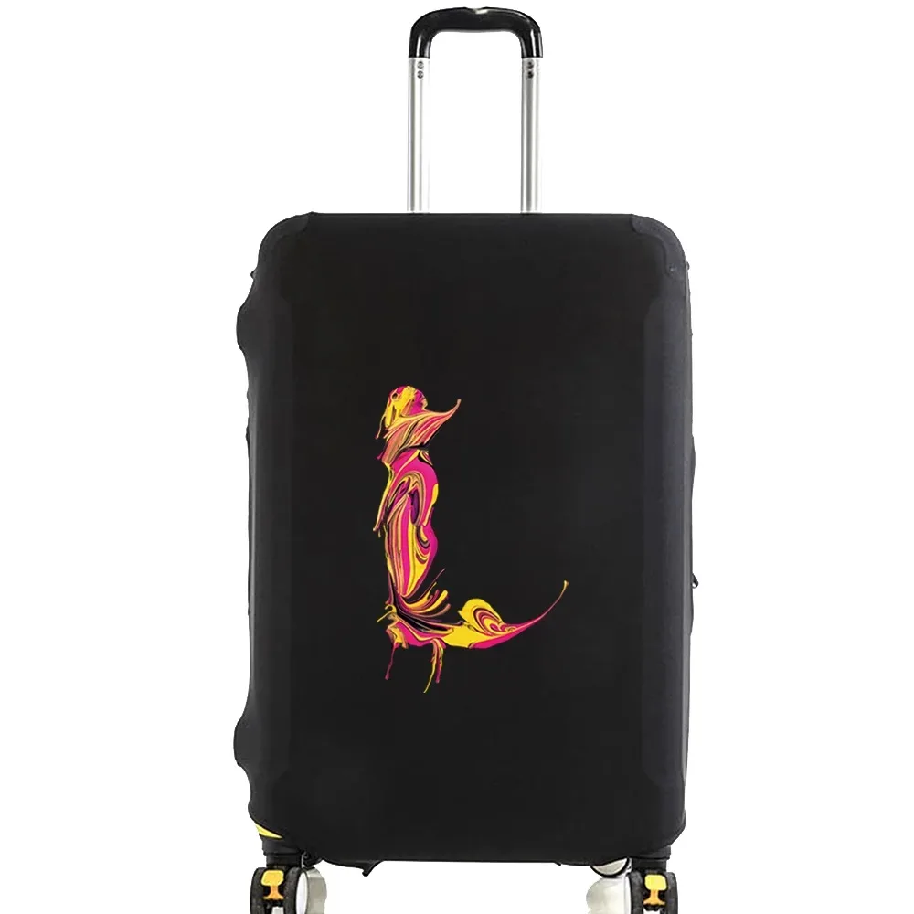 juste de protection pour bagages, peinture à la mode, série 26 lettres, motif de valise, sacs à poussière élastiques, étui, accessoires de voyage, 18-28 po