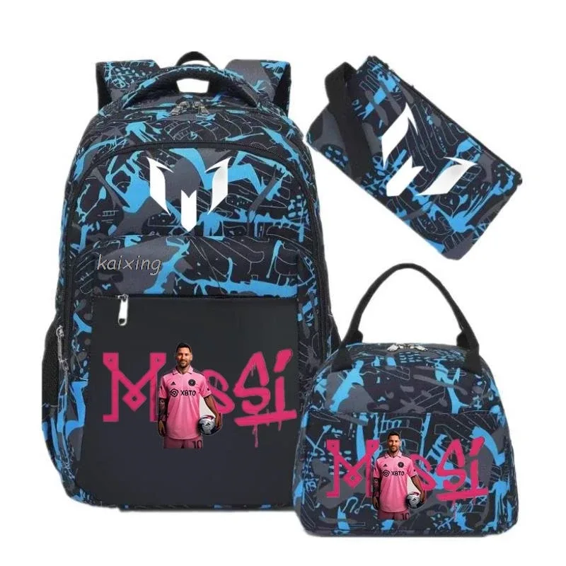 nouveau sac à dos messi pour adolescents, filles et garçons, sac à dos pour ordinateur portable, sacs d'école multi-poches pour femmes et hommes, sacs de voyage camouflage