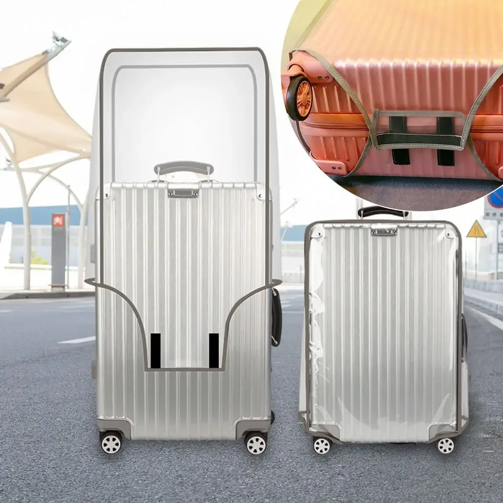 housse de protection pour bagages de voyage, 16-28 pouces, transparente, en pvc, anti-poussière, étanche, pour valise