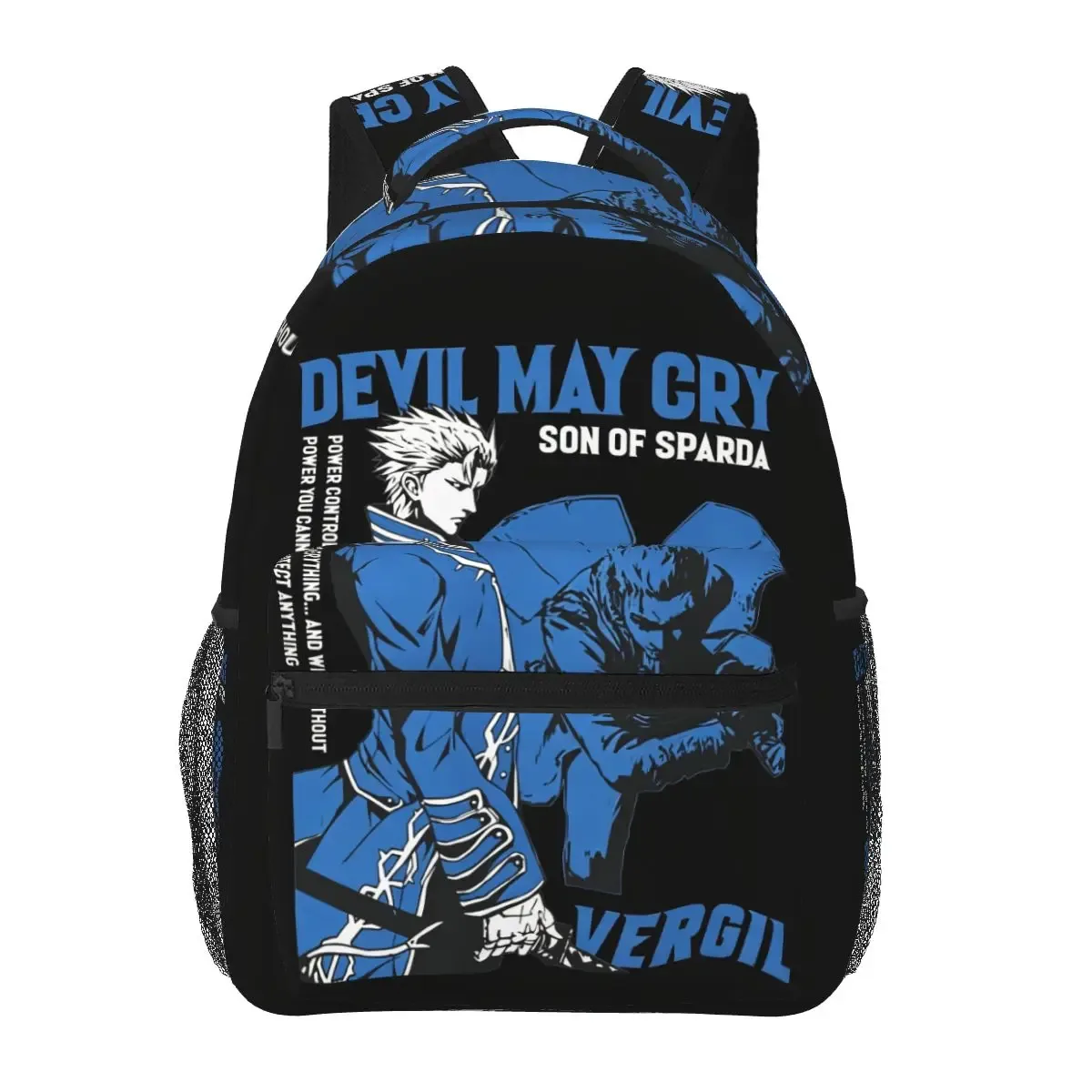sac à dos imprimé double face devil may cry game, sac à livres pour étudiants garçons et filles, sac d'école pour enfants, sacs à bandoulière pour hommes et femmes