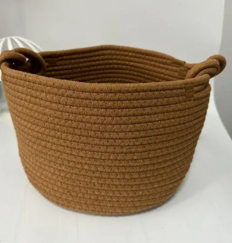 panier personnalisé pour bébé, corde brodée en coton, cadeaux pour nouveau-né, sac de rangement pour cadeau de réception-cadeau pour bébé, organisateur de jouets pour enfants