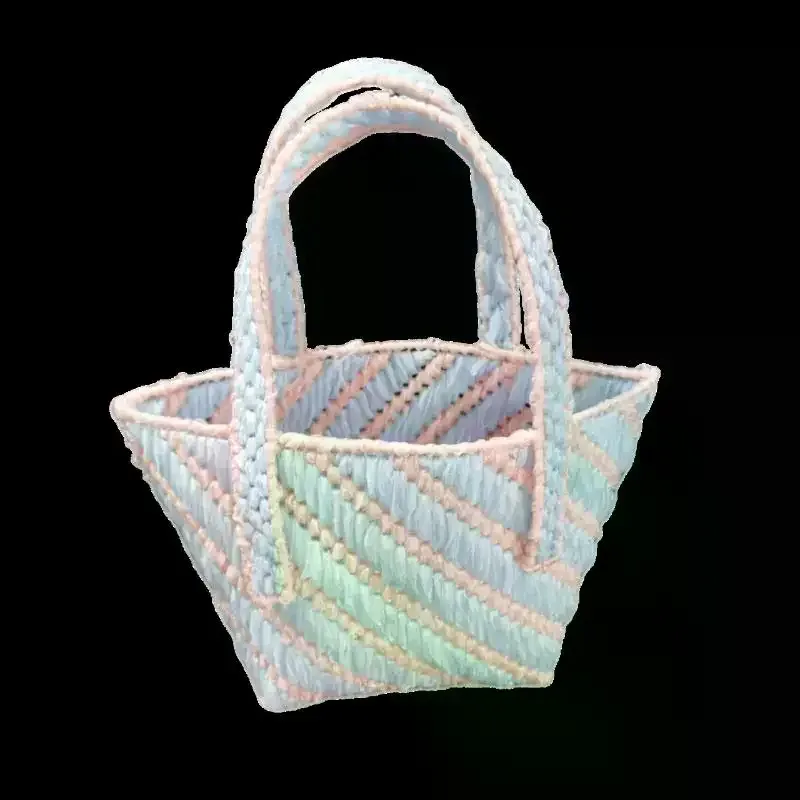 kit de sacs à tricoter et à crocheter diy, feuilles de toile plastique maillée, rubans, accessoires et outils pour sacs à bandoulière faits main