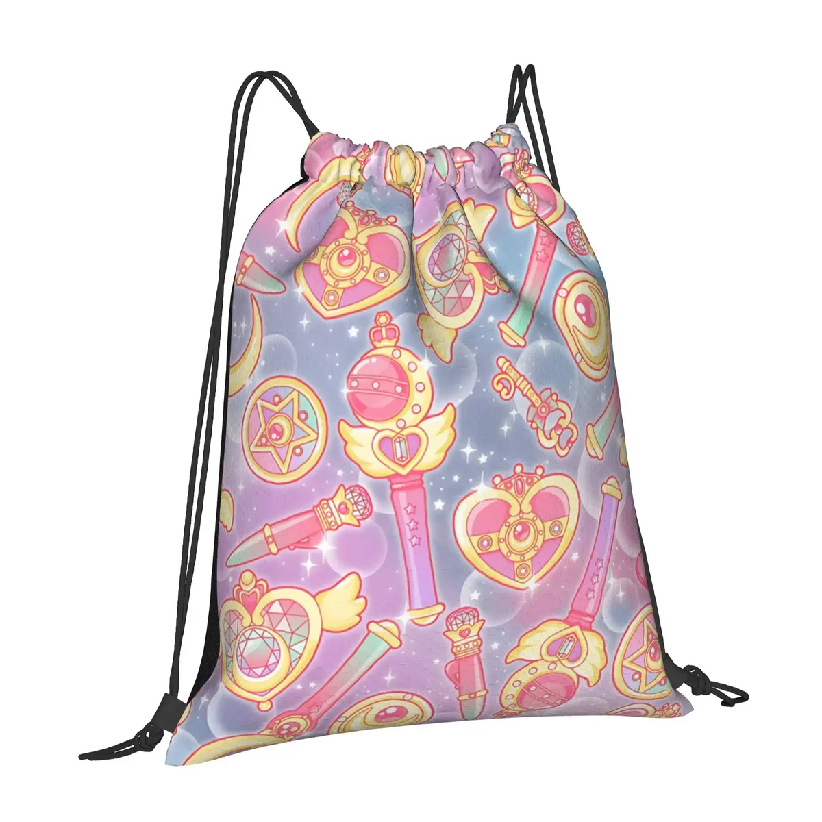 Sacs à cordon de serrage au design Anime Sailor Moon Kawaii, sacs de rangement pour chaussures et vêtements, multifonctions, portables pour adolescents, 1 pièce