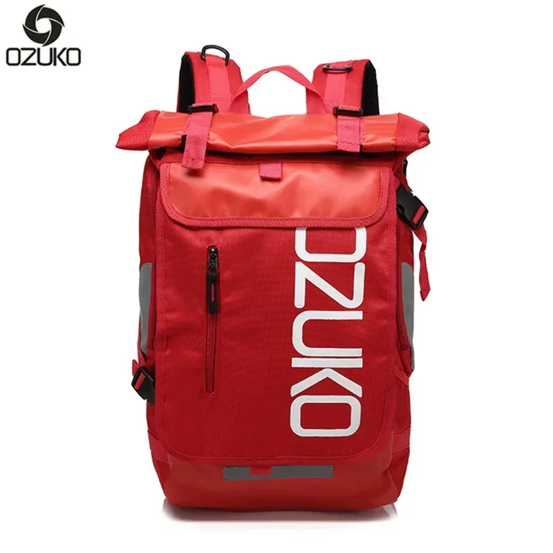 ozuko cartable pour adolescent 15.6 pouces ordinateur portable sac à dos d'eau 49*28*14 hommes étudiant sacs à dos mâle voyage mochila mode