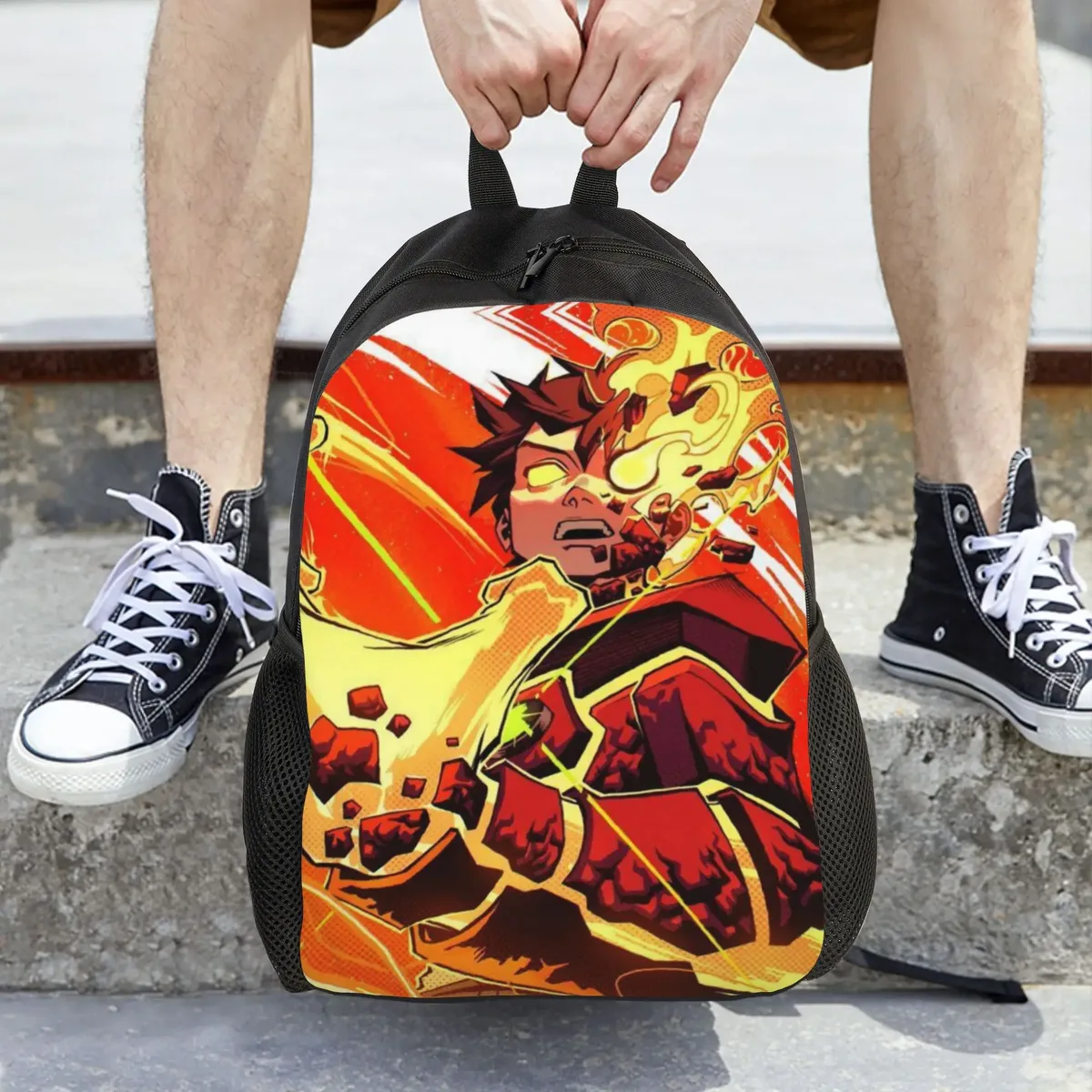 sac à dos multifonction ben 10 heatblast fiery character pour la rentrée scolaire, sac à dos pour étudiants ben 10