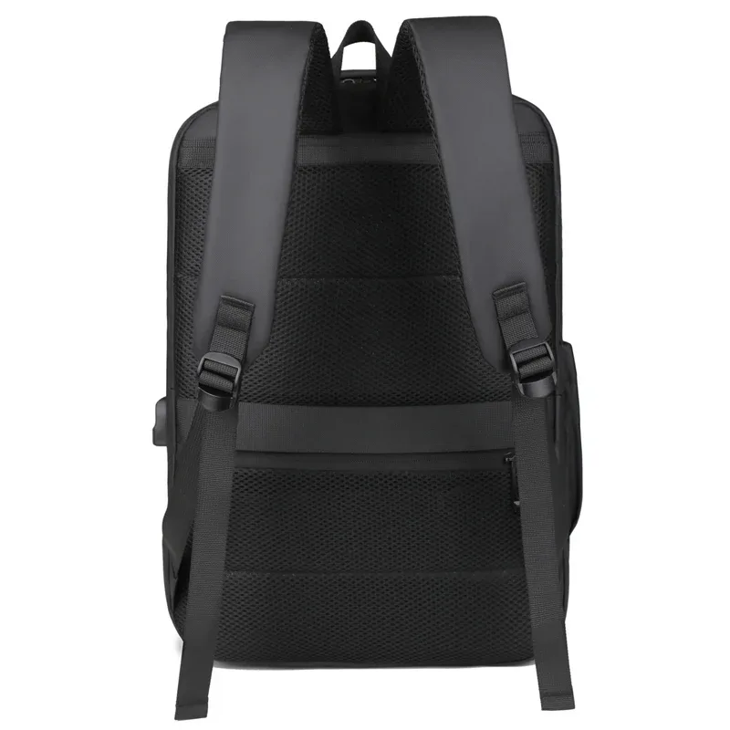 sac à dos de chargement usb hydrofuge pour voyage d'affaires, sac à dos extensible de grande capacité pour hommes et femmes, noir pratique pour les déplacements quotidiens