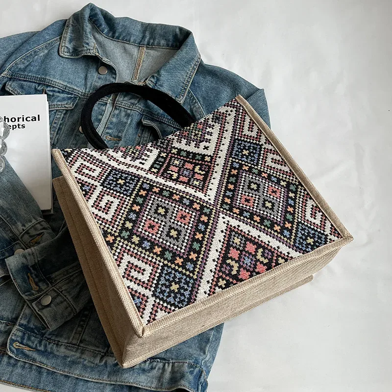 nouveau sac de navetteur grande capacité style ethnique 2025 – sac fourre-tout à bandoulière tendance 2023 pour femme, style national, vente chaude