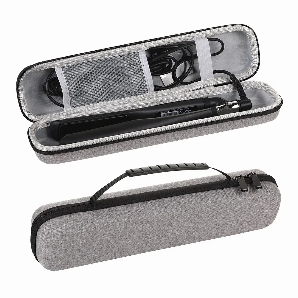 sac de rangement pour fer à friser et lisseur de voyage, coque rigide en eva, anti-pression et anti-chute, boîte de rangement portable