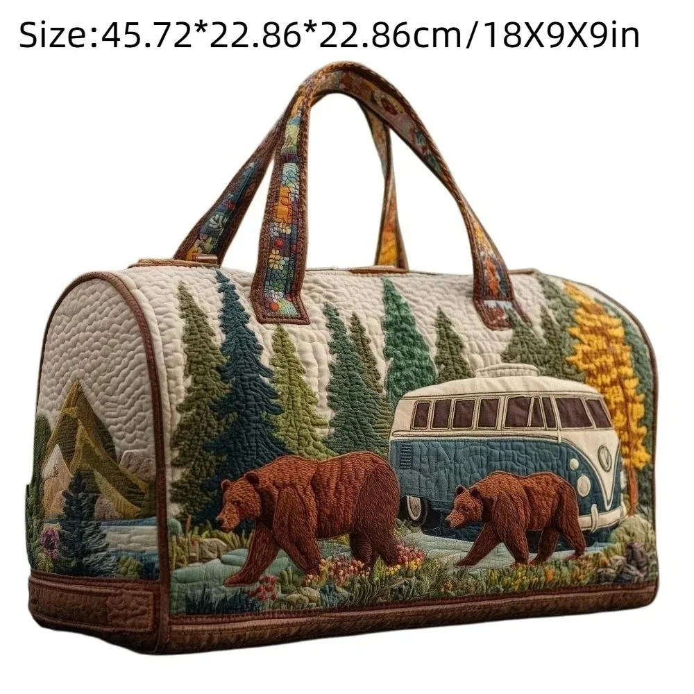 sac de voyage matelassé à sangle réglable, grande capacité, matelassage 3d, sac de voyage, sac fourre-tout, sac à main pour courtes distances