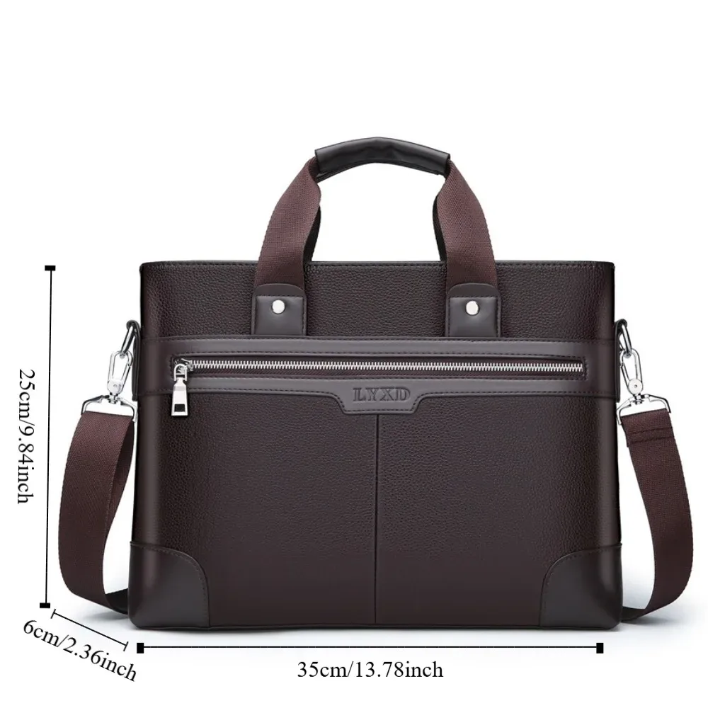 porte-documents en cuir pu grande capacité, organiseur de papiers, sac à documents professionnel en tissu oxford, fermeture éclair multifonctionnelle