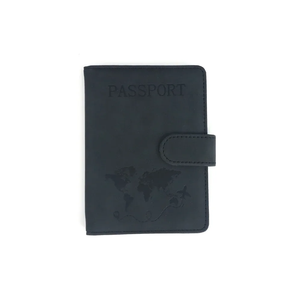 étui de transport multifonctionnel personnalisé en pu avec fermeture magnétique rfid pour passeport, carte sim, carte, billet, organiseur de documents