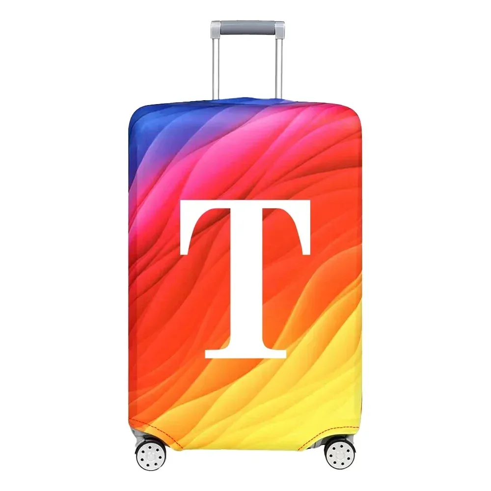 housse de protection pour compartiment à bagages, série de lettres blanches, tissu résistant, housse anti-poussière pour valises de voyage de 18 à 32 pouces