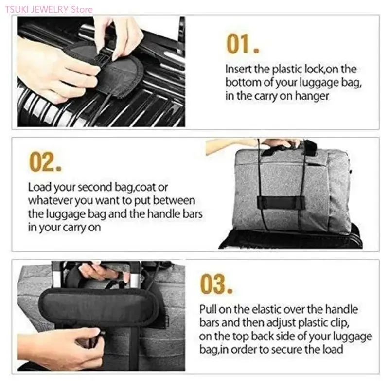sangle bagage réglable 62ke, ceintures bagages, facile, sangles élastiques, ceinture valise