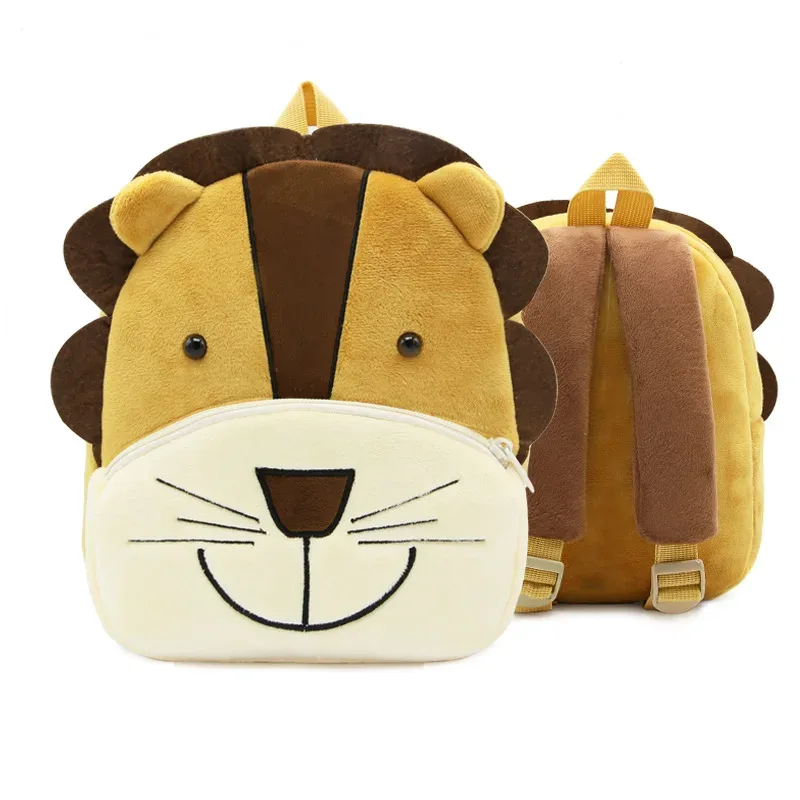 sacs à dos d'animaux de dessin animé 3d pour enfants, sac d'école en peluche douce pour enfants de la maternelle, cartables kawaii pour enfants, filles et garçons