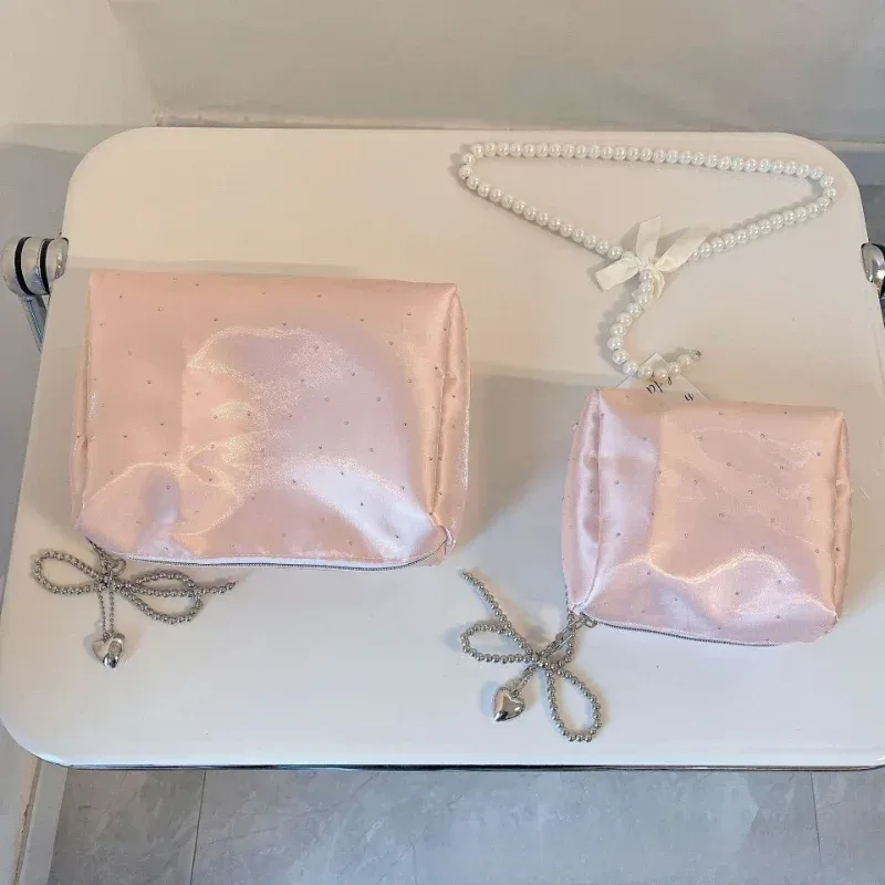 organisateur de cosmétiques de voyage pour femmes, petite trousse de maquillage, pochette carrée à fermeture éclair, sac à main à la mode