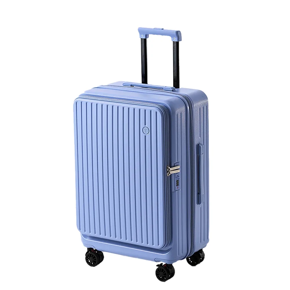 valise extensible multifonctionnelle à ouverture frontale avec porte-gobelet, bagage de grande capacité 360 ° roues amortissantes 20' 24' 28'