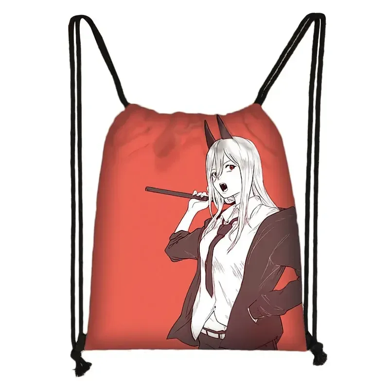 sac à dos de voyage avec tronçonneuse pour homme et femme, imprimé de proximité, denji pochita makima manga harajuku
