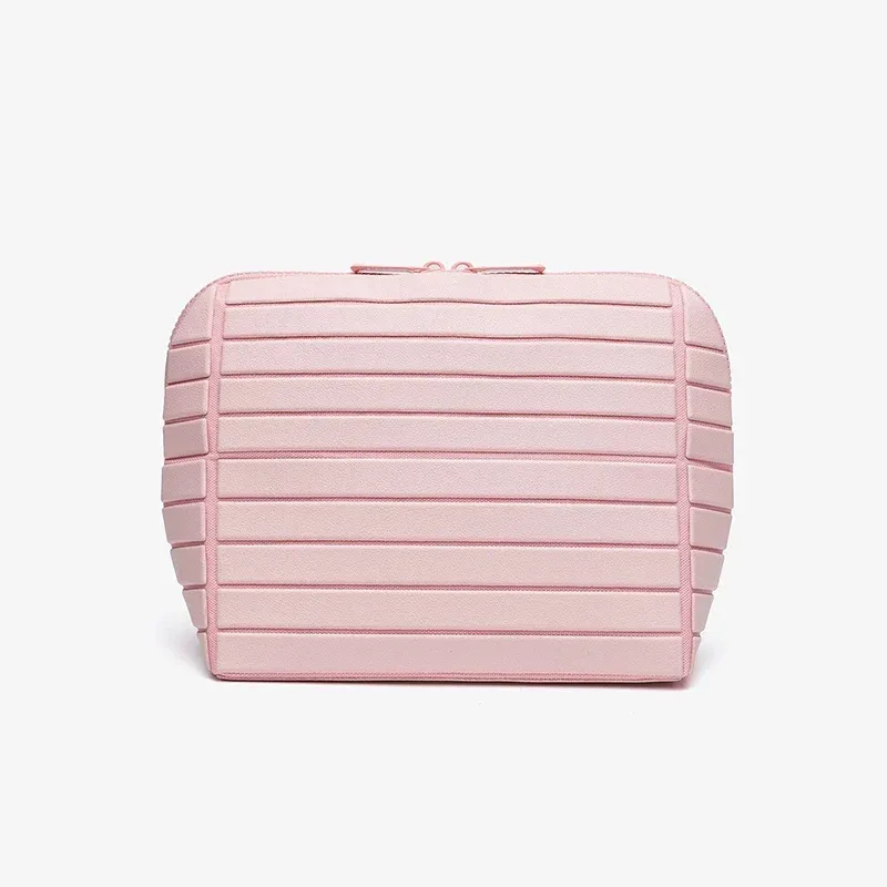namchebarwa – sac de rangement en pvc rayé pour femmes, pochette de rangement pour articles de toilette de voyage en plein air, grande capacité, sac à cosmétiques de voyage portable