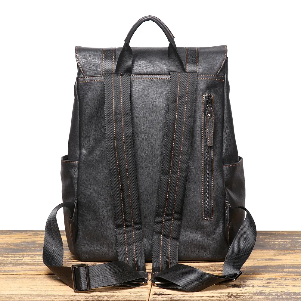 luokir nouveau sac à dos en cuir véritable pour hommes couche supérieure en peau de vache grande capacité ordinateur sac à dos décontracté voyage sac à dos sac d'école