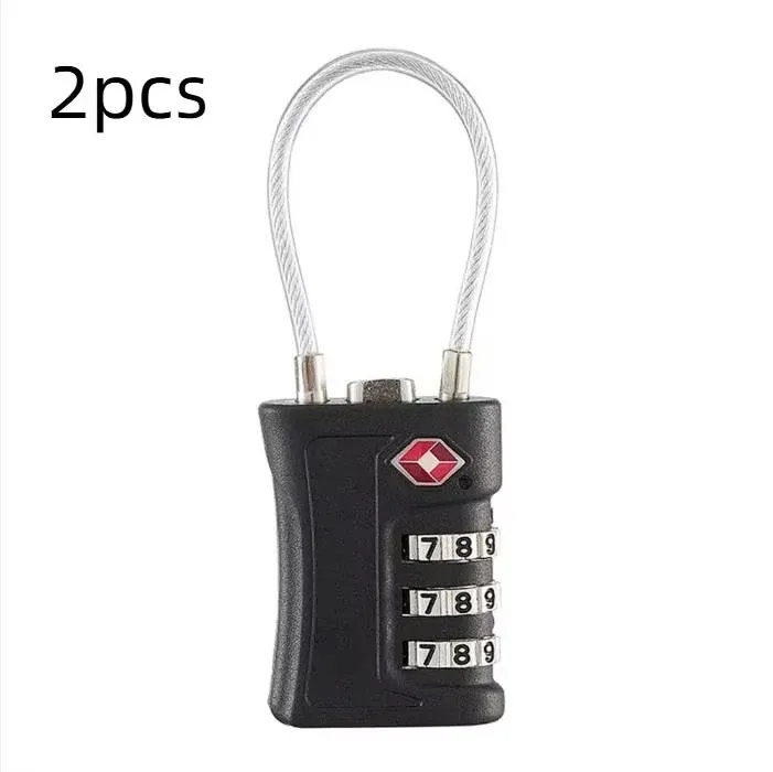 cadenas tsa pour bagages, cadenas à combinaison, cadenas de sécurité à 3 chiffres pour valise, cadenas à câble pour bagages de voyage