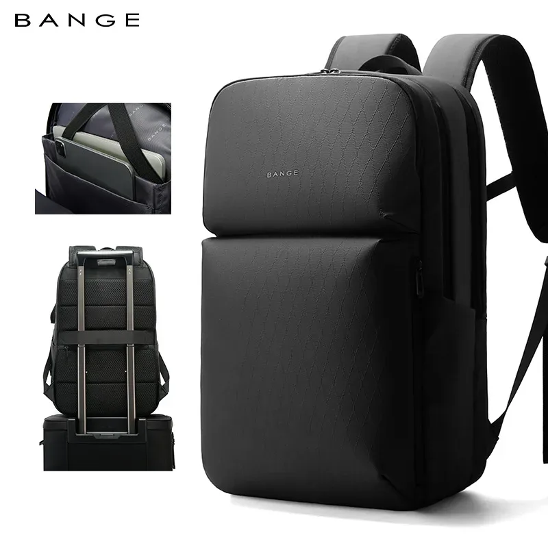 BANGE – sac à dos de voyage intelligent étanche, approuvé pour vol d'affaires, sac à dos de grande capacité pour ordinateur portable de 16 pouces pour hommes