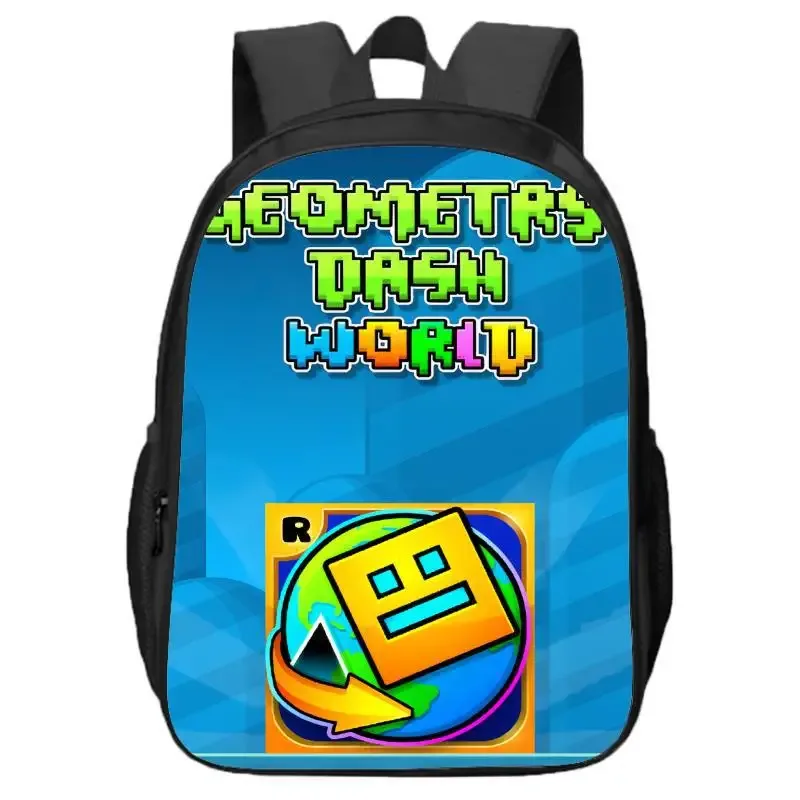 sac à dos double couche geometry dash pour élèves et enfants du primaire et du secondaire