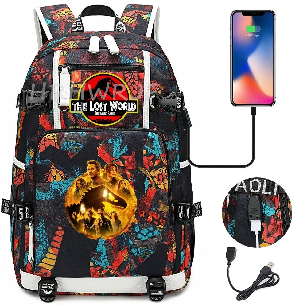 sacs à dos jurassic world park, sac à dos tactique pour ordinateur portable, multifonctionnel, durable, pour voyage en plein air, randonnée, sac à bandoulière