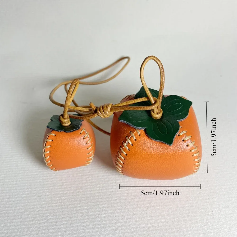 pendentifs faits à la main en cuir véritable, adaptés aux sacs à dos, jolis breloques de sac en cuir, accessoires porte-clés fruits
