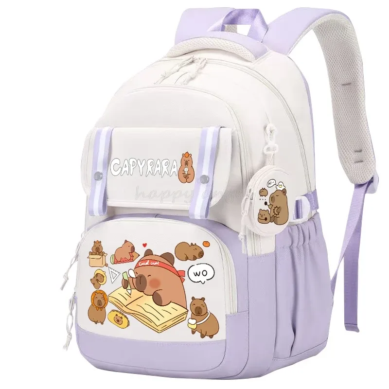 mignon capybara sacs à dos mochilas sacs à dos esthétiques pour adolescent toile sac à dos pour ordinateur portable école étudiant kawaii sac meilleur cadeau