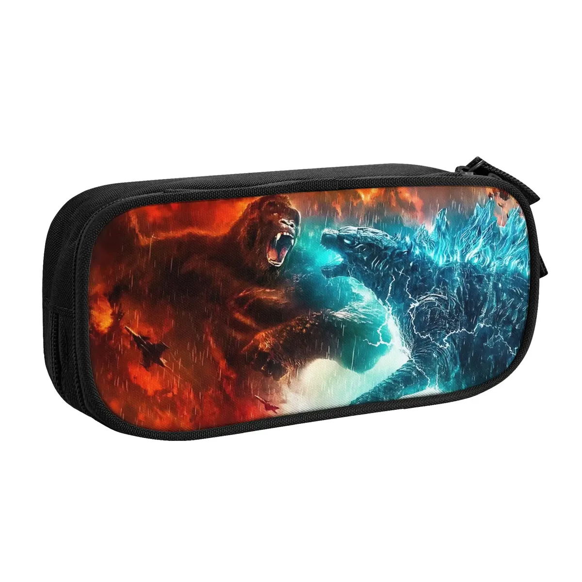 1 pièce trousse de rangement pour crayons et stylos godzilla, grande capacité, pour étudiants