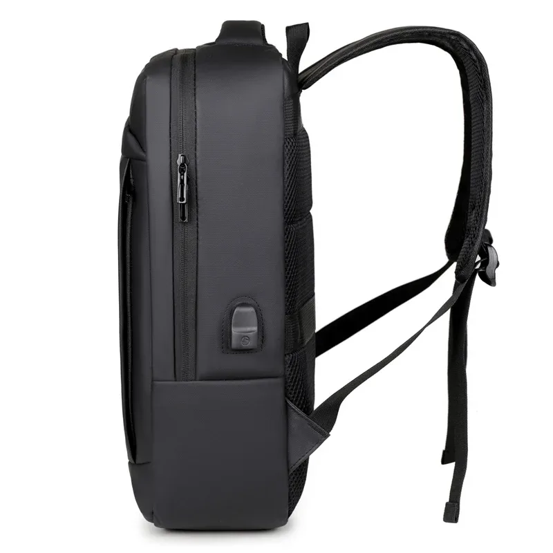 sac à dos simple et décontracté, imperméable, pour ordinateur de 14 pouces, avec charge rapide usb, sac à dos de grande capacité pour hommes et femmes