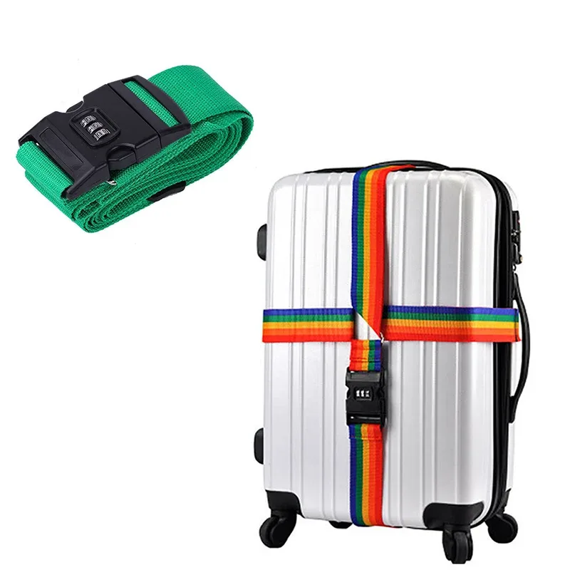cipher lock sangles de bagage réglable valise de voyage boucle sangle ceinture de bagage accessoires de voyage valise emballage ceintures de sécurité