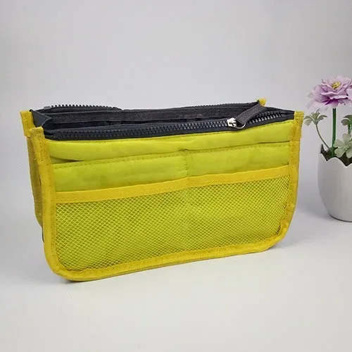 trousse de maquillage multifonctionnelle de grande capacité, sac de rangement portable à double fermeture éclair pour articles de toilette, sac de rangement de voyage pour maman, cosmétiques multi-poches