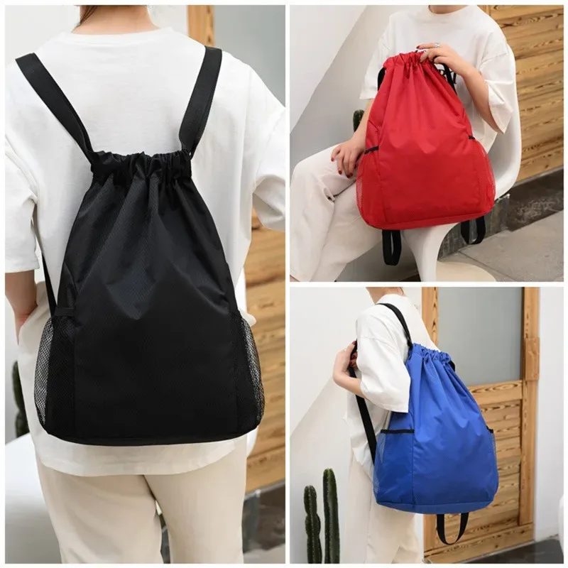 sac à dos de poche à cordon de serrage pour hommes et femmes, nouveau sac à dos étanche en nylon de grande capacité, sac de voyage à cordon de serrage, sac de sport de fitness