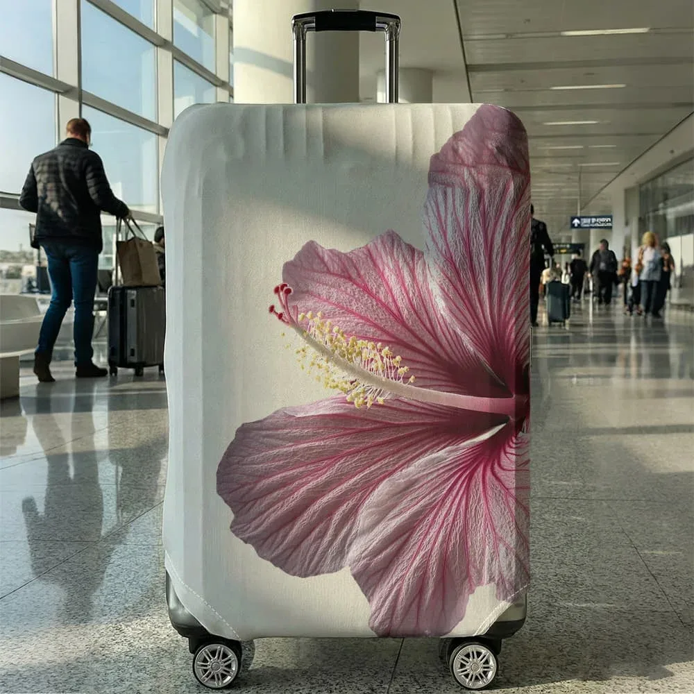 housse de protection pour bagages à motifs floraux, adaptée aux bagages de 18 à 32 pouces, avec protège-poignées, accessoires de voyage