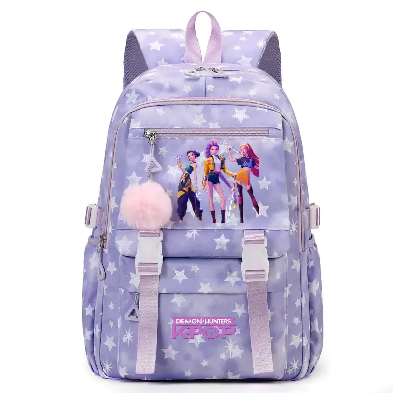 sac à dos kpop demon hunters pour étudiantes, lycéennes, collégiennes, polyvalent, adapté au quotidien et aux activités de plein air