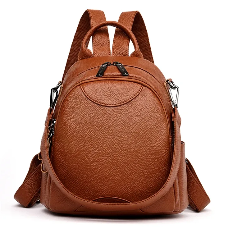 sac à dos en cuir de haute qualité pour femmes, sac à dos de voyage de grande capacité, sacs d'école à la mode pour adolescentes, sacs à bandoulière mochila