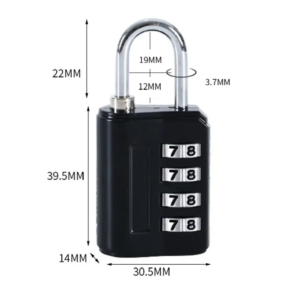 serrure à code de sécurité antivol pour bagages, cadenas à 4 chiffres, peintures de voyage, valise, nouveau