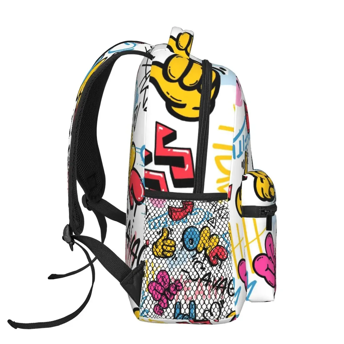 collection de bandes dessinées graffiti pop art imprimé sac à dos de voyage unisexe grande capacité sacs à dos pour ordinateur portable sac à dos d'école pour adolescents