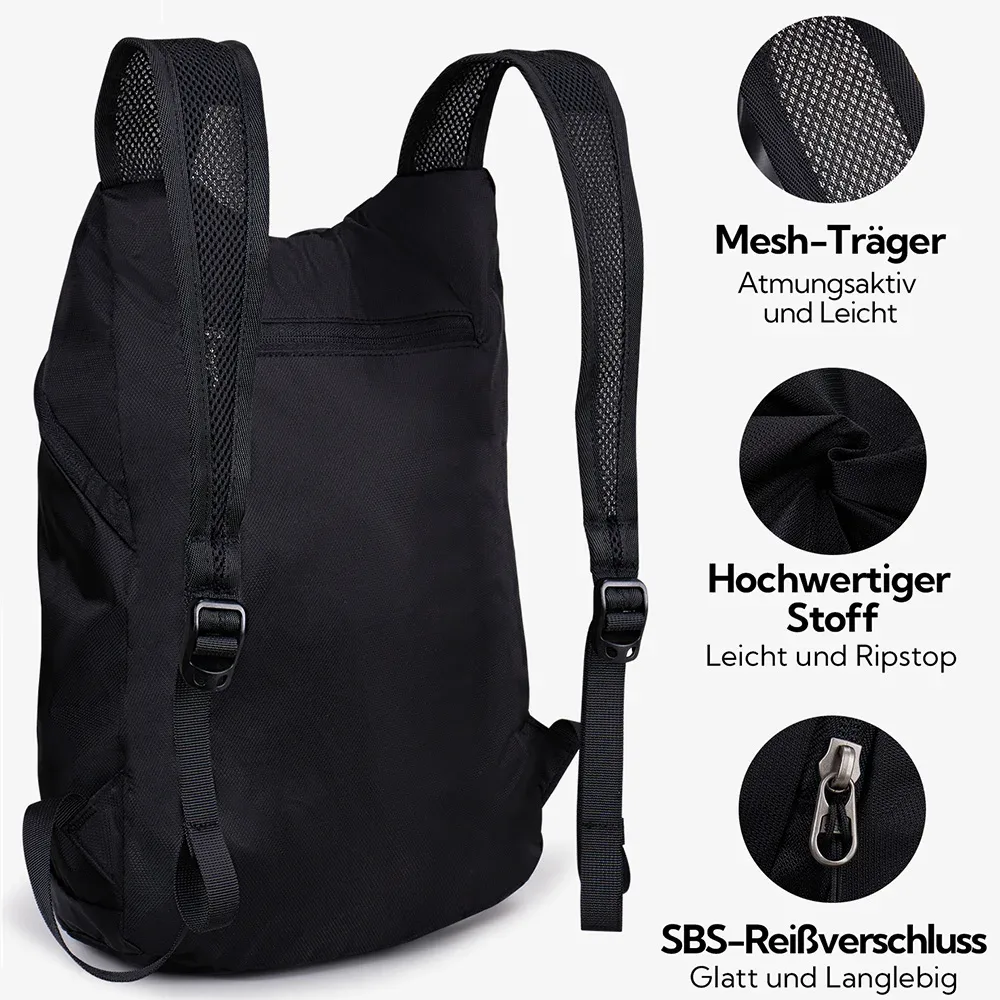 sac à dos de randonnée léger pliable pour hommes et femmes, sac à dos de voyage pliable, sac de jour décontracté ultraléger et fin, 15l